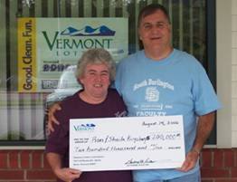 Ron and Sheila Kingsbury discovered they won a $200,000 Powerball lottery prize on Wednesday, August 9 after returning from a vacation at Lake George, New York.
