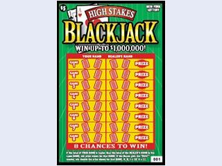 Schenk won $1 million on a $5 High Stakes Blackjack lottery ticket like the one above. He later found out prizes are paid out over 20 years, not in a lump sum.