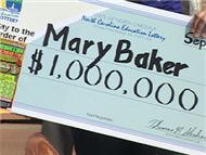 Mary Baker spent some of her first $50,000 installment for shopping.
